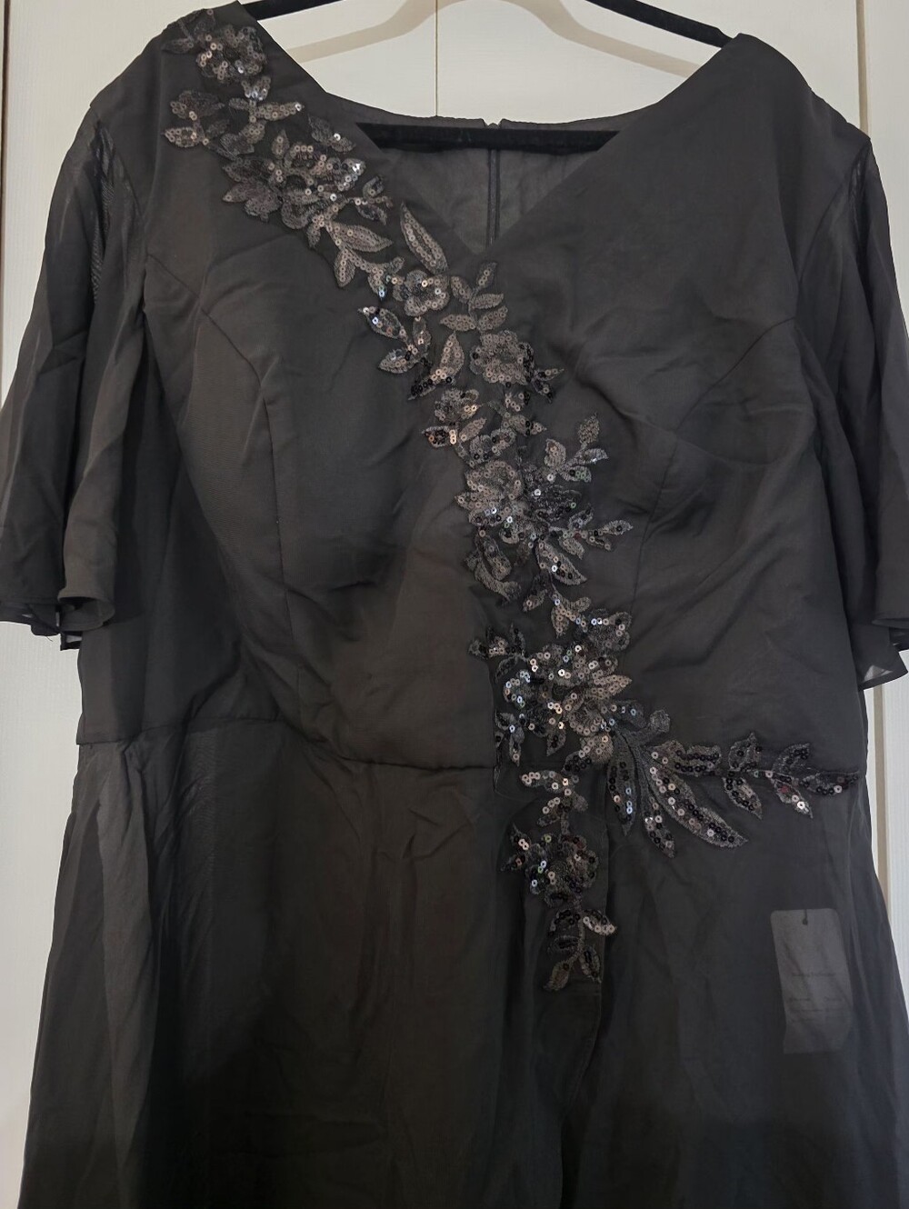 Womens Size 22 Elegant Outfit - Glittery Sheer Overlay And Pants For Underneath